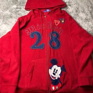 Men's Y2K Disney Mickey fleece zip up hoodie